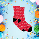 Personalized Red Name Socks at Zazzle
