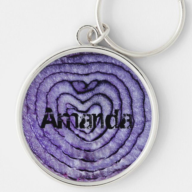 Personalized Red Onion Keychain (Front)