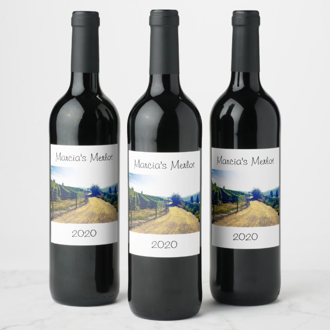 Personalized Red or White Wine Label Design (Bottles)