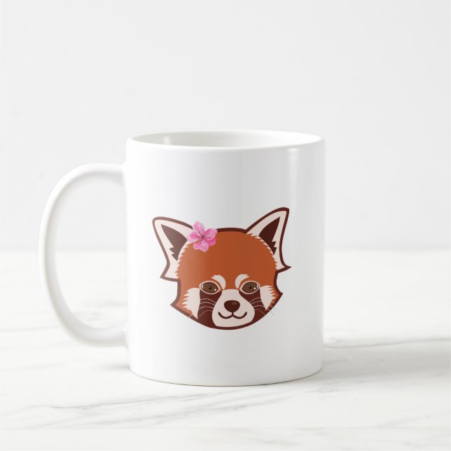 Personalized Red Panda Monogram Mug (Left)
