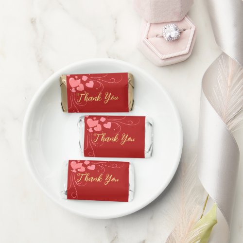 Personalized Red Pink Hearts Wedding Bar Favors