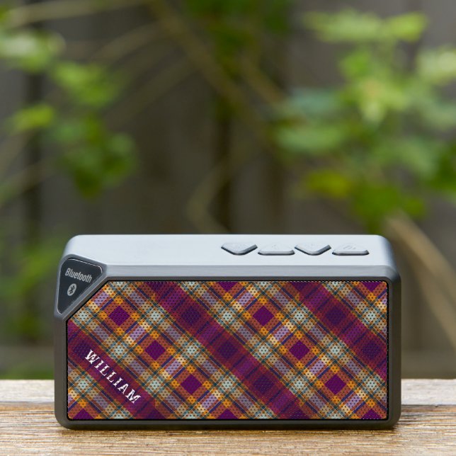 Personalized Red Plaid Rustic Elegant Bluetooth Speaker (Insitu(Outdoor))