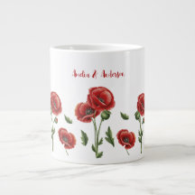 Personalized Red Poppies Floral