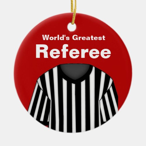 Personalized Red Referee Ornament