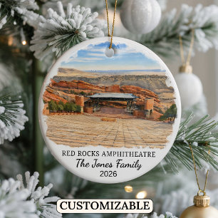 Personalized Red Rocks Park and Amphitheatre Ceramic Ornament