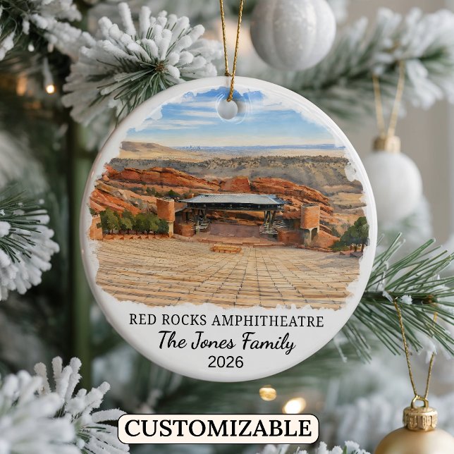 Personalized Red Rocks Park and Amphitheatre Ceramic Ornament (Creator Uploaded)