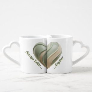 Personalized Red Rose & 3D Heart Together Mug