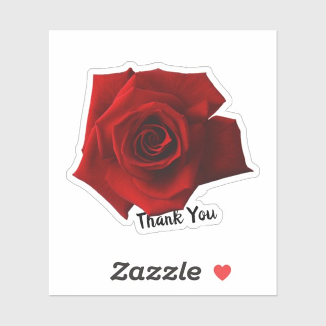 Personalized Red Rose  Sticker (Sheet)