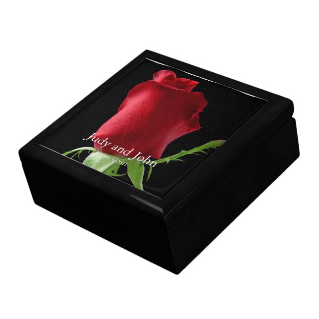 Personalized Red Rose Wedding Gift Box (Side)