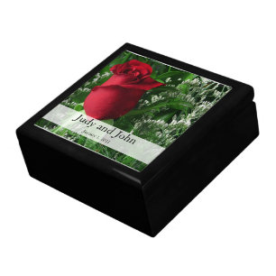 Personalized Red Rose Wedding Gift Box