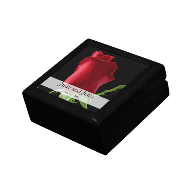Personalized Red Rose Wedding Gift Box (Side)