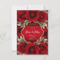 [Personalized] Red Rose Wedding Invitation | Zazzle
