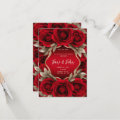 [Personalized] Red Rose Wedding Invitation | Zazzle