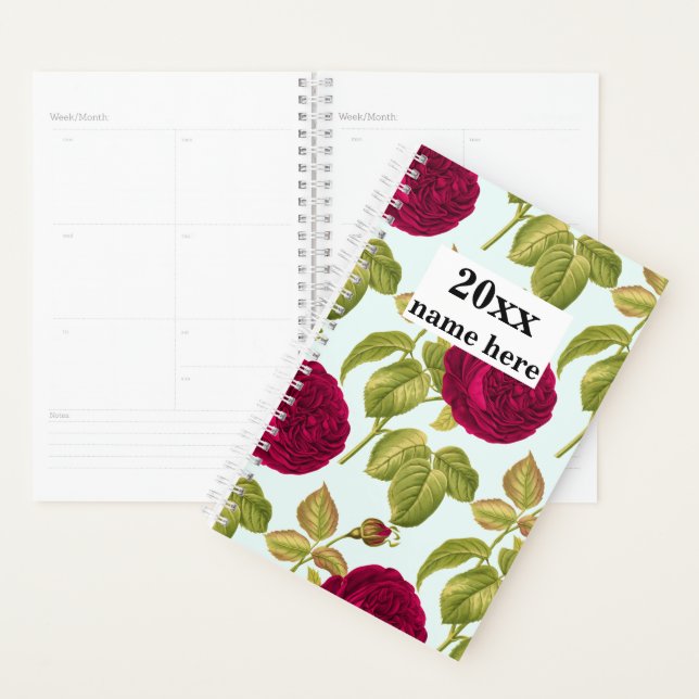 Personalized Red Roses Planner (Display)