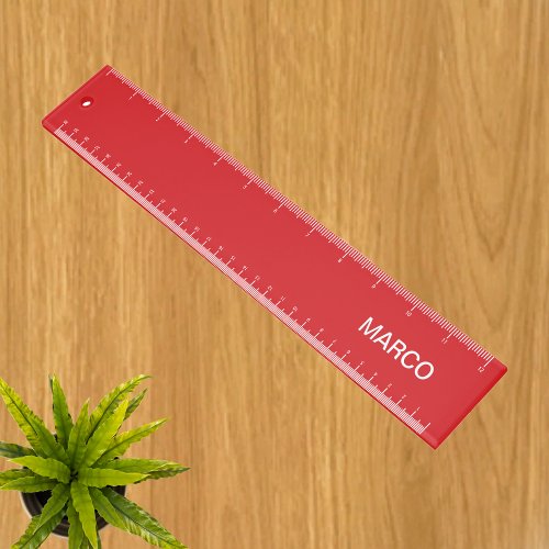 Personalized Red Ruler with Name