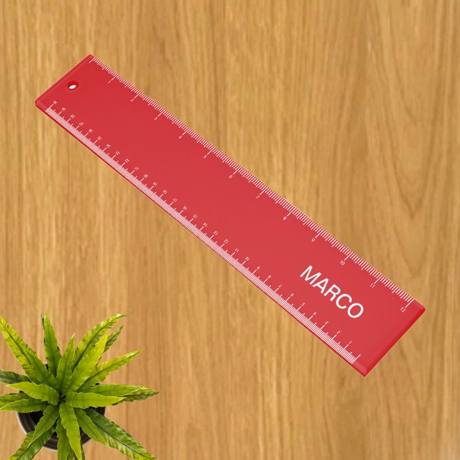 Personalized Red Ruler with Name (Creator Uploaded)