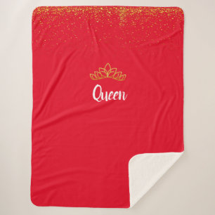 Personalized Red Sherpa Blanket