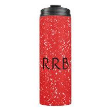 Personalized Red Speckled Thermal Tumbler