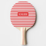 Personalized Red Stripe Ping Pong Paddle at Zazzle