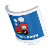 Personalized red toy train night light for kids (Angled)