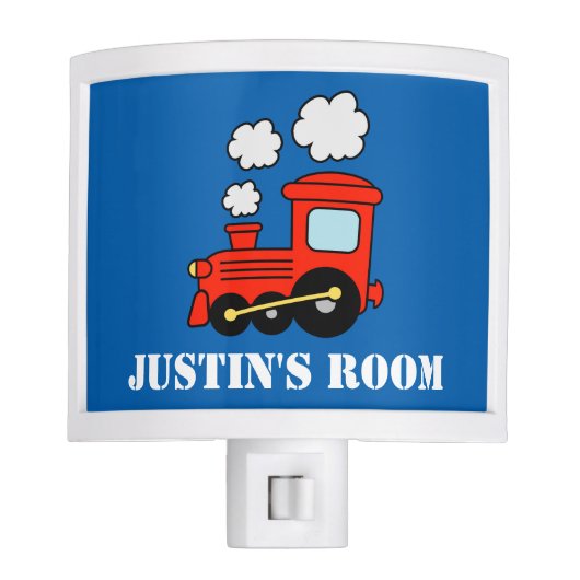 Personalized red toy train night light for kids (Front)