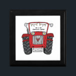 Personalized Red Tractor Country Wedding Gift Box<br><div class="desc">A tractor country farm wedding gift which can be personalized.
If you would like to change the size or font please click on the edit button to customize further.
The bunting in the tractor is in a subtle cream and white.</div>
