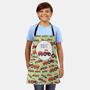 Farmer Novelty Apron Kitchen Cooking Still Plays Tractors 