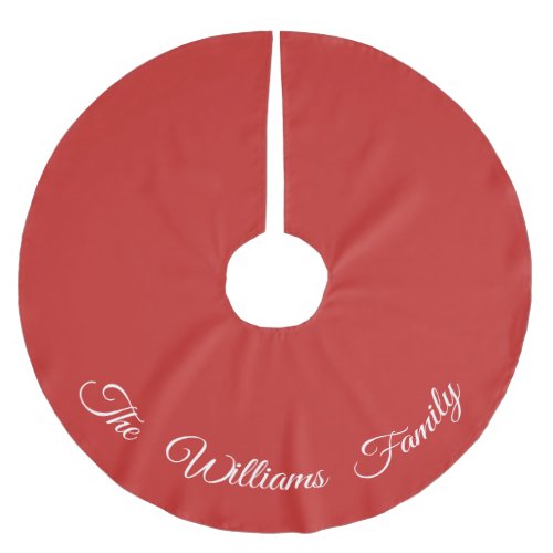 Personalized Red Tree Skirt