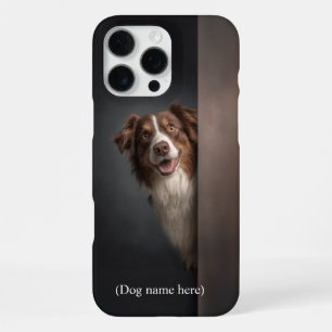 Personalized Red Tricolor Aussie Portrait iPhone 16 Pro Max Case