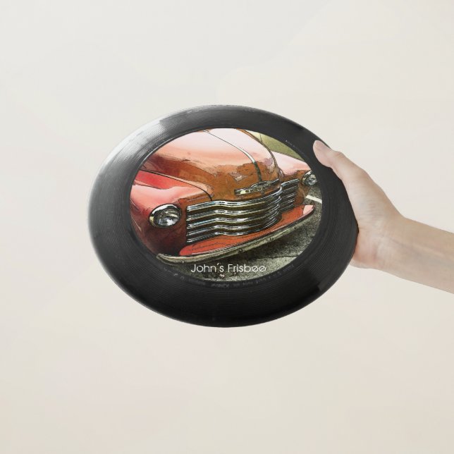 Personalized Red Truck Frisbee (In Hand)