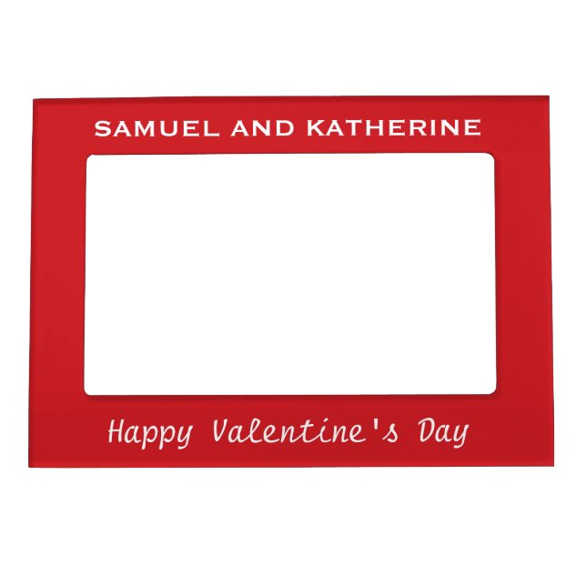 Personalized Red Valentine’s Day Magnetic Frame (Front)