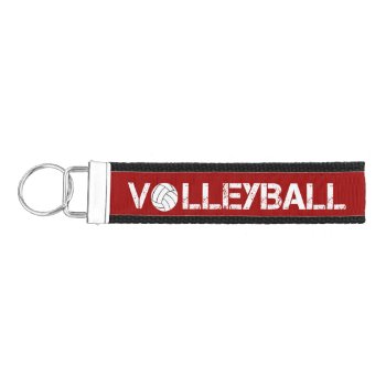 Personalized Red Volleyball Wrist Key Chain by theburlapfrog at Zazzle