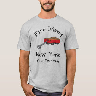 Personalized Red Wagon Fire Island T-Shirt