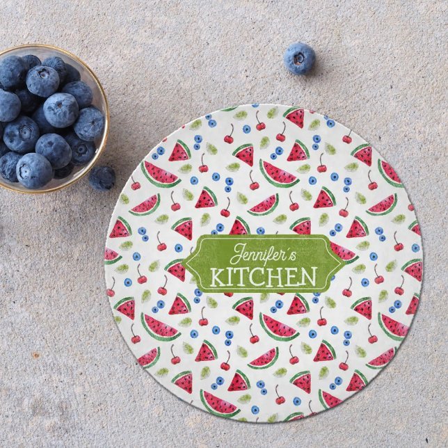 Personalized Red Watermelon  Cutting Board (Creator Uploaded)