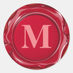 Personalized Red Wax Seal Initial