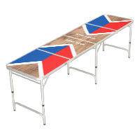 Personalized Red White Blue Chevron Rustic Wood