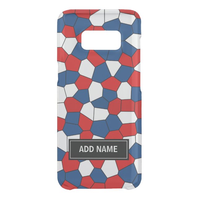 Personalized Red  White Blue Pattern Uncommon Samsung Galaxy Case (Back)
