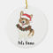 Personalized Red & White Corgi Christmas