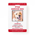 Personalized Red White PTSD Service Dog Photo ID