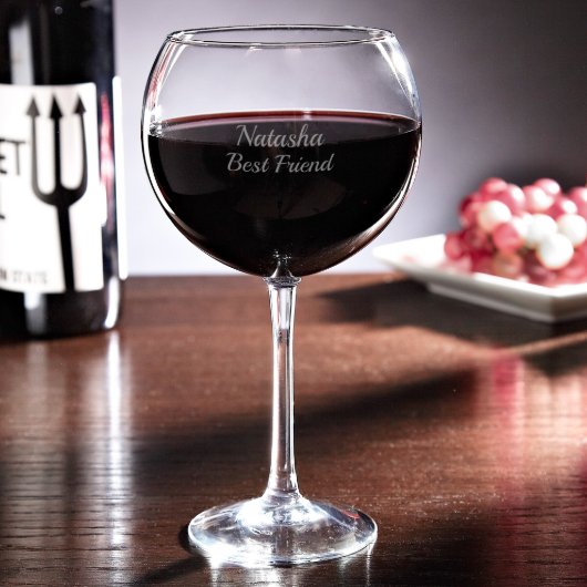 Personalized Red Wine Glass (Front)