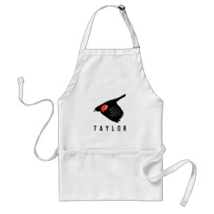 Personalized Red-Winged Blackbird in Flight Adult Apron
