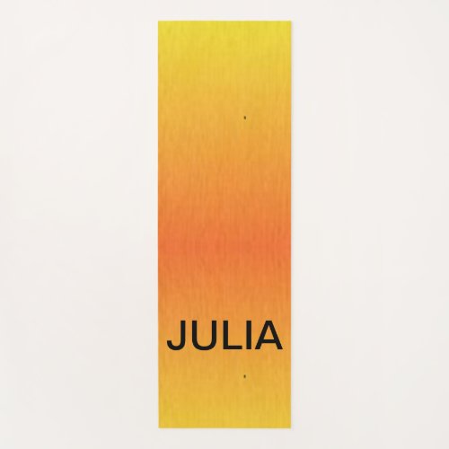 Personalized red yellow color pattern yoga mat
