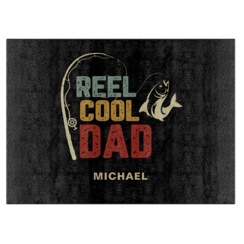 Personalized Reel Cool Dad Cutting Board