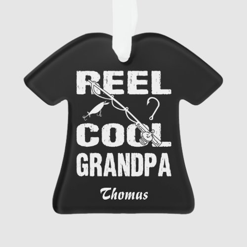 Personalized Reel Cool Grandpa Fishing Rod Ornament
