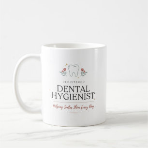 Personalized Registered Dental Hygienist Floral Coffee Mug