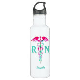 Custom Engraved RN Design with Personalized Name on Insulated Stainless  Steel Water Bottle 25oz, Registered Nurse Gifts