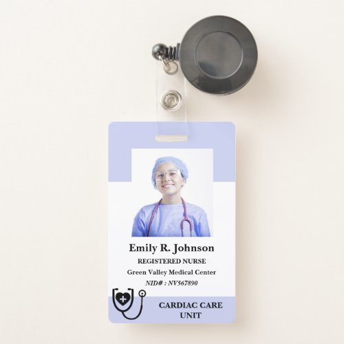 Personalized Registered  Nurse ID Badge
