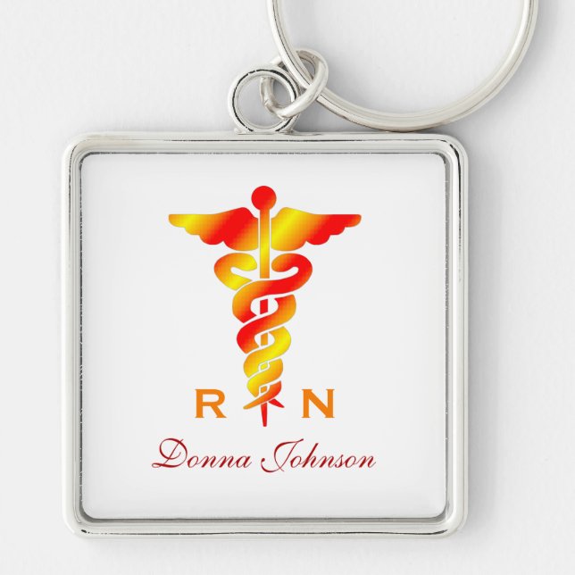 Personalized: Registered Nurse Keychain (Front)