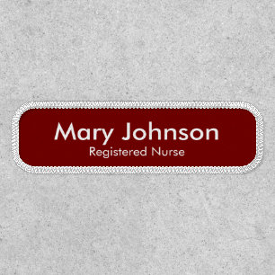 Personalized Registered Nurse Name Tag Patch