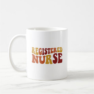Personalized Registered Nurse Retro Typography Coffee Mug